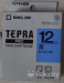 KING JIM Tepra PRO Tape Cartridge 12mm (SC12B) – Black Ink!
